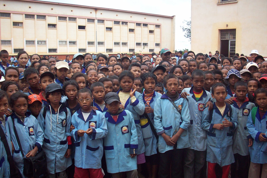 Visite au CEG Abdon à Arivonimamo en janvier 2011 Au CEG d'Arivonimamo